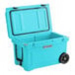 CaterGator CG45BLW Sky Blue 45 Qt. Mobile Rotomolded Outdoor Cooler / Ice Chest