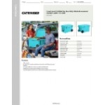 CaterGator CG45BLW Sky Blue 45 Qt. Mobile Rotomolded Outdoor Cooler / Ice Chest