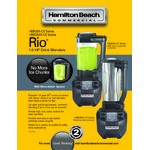 Hamilton Beach HBB255S-CE Rio 1.6 hp Drink Blender with 2 Speeds and 32 oz. Stainless Steel Jar - 220-240V Hamilton Beach HBB255S-CE Rio 1.6 hp Drink Blender with 2 Speeds and 32 oz. Stainless Steel Jar - 220-240V