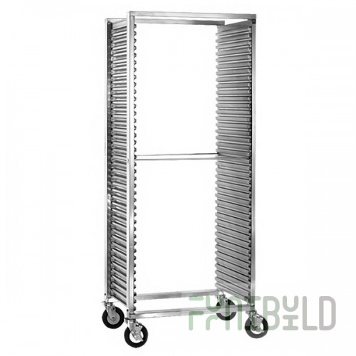 Cres Cor 210-1841A 39 Pan Side Load Aluminum Bun / Sheet Pan Rack with Corrugated Sidewalls - Assembled