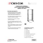Cres Cor 210-1841A 39 Pan Side Load Aluminum Bun / Sheet Pan Rack with Corrugated Sidewalls - Assembled