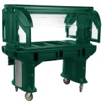 Cambro VBR5519 Green 5' Versa Food / Salad Bar with Standard Casters
