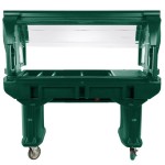Cambro VBR5519 Green 5' Versa Food / Salad Bar with Standard Casters