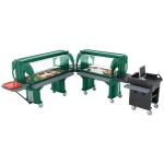 Cambro VBR5519 Green 5' Versa Food / Salad Bar with Standard Casters