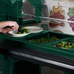 Cambro VBR5519 Green 5' Versa Food / Salad Bar with Standard Casters