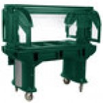 Cambro VBR5519 Green 5' Versa Food / Salad Bar with Standard Casters