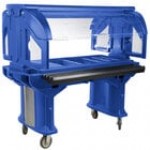 Cambro VBR5519 Green 5' Versa Food / Salad Bar with Standard Casters