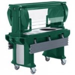 Cambro VBR5519 Green 5' Versa Food / Salad Bar with Standard Casters