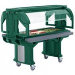 Cambro VBR5519 Green 5' Versa Food / Salad Bar with Standard Casters