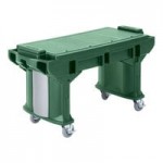 Cambro VBR5519 Green 5' Versa Food / Salad Bar with Standard Casters