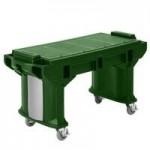 Cambro VBR5519 Green 5' Versa Food / Salad Bar with Standard Casters