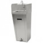 Advance Tabco 7-PS-96 Hands Free Hand Sink with Pedestal Base and Side Splashes