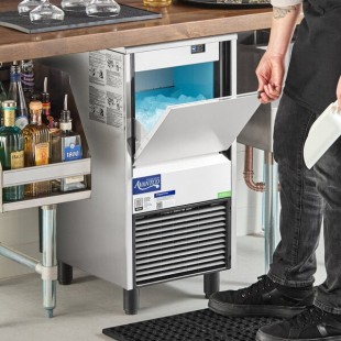 Avantco Ice Diamond EUC-G-80-A Air-Cooled Undercounter Gourmet Cube Ice Machine with 33 lb. Bin - 77 lb., 115V