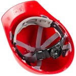 Cordova Duo Safety Red Cap Style Hard Hat with 6-Point Ratchet Suspension Cordova Duo Safety Red Cap Style Hard Hat with 6-Point Ratchet Suspension