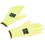 Cordova iON HV Hi-Vis Yellow HPPE / Glass Fiber Synthetic Fiber Cut Resistant Gloves with Hi-Vis Yellow Polyurethane Palm Coating - Extra Large - Pair