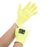 Cordova iON HV Hi-Vis Yellow HPPE / Glass Fiber Synthetic Fiber Cut Resistant Gloves with Hi-Vis Yellow Polyurethane Palm Coating - Extra Large - Pair