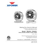 XPOWER Portable 3-Speed Indoor / Outdoor Cooling Misting Fan / Air Circulator with Water Pump and 11.8 Gallon Reservoir Tank - 1700CFM; 115V - FM-88WK