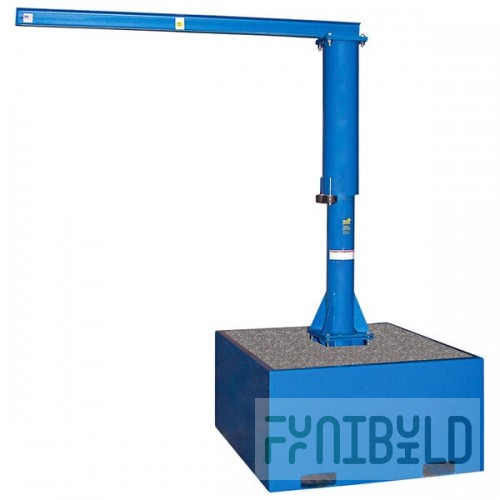 Vestil Portable Jib Crane with Filled Base JIB-CB-100-8-10-BC