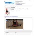Wesco Industrial Products 1,000 lb. Economy Series Hydraulic Large Platform Stacker with 32 Wesco Industrial Products 1,000 lb. Economy Series Hydraulic Large Platform Stacker with 32