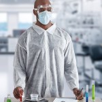 Cordova White Economy Weight Polypropylene Lab Coat with Elastic Wrists - Large - 30/Case Cordova White Economy Weight Polypropylene Lab Coat with Elastic Wrists - Large - 30/Case