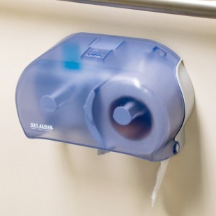 San Jamar R3600TBL Versatwin Double Roll Standard Toilet Tissue Dispenser - Arctic Blue San Jamar R3600TBL Versatwin Double Roll Standard Toilet Tissue Dispenser - Arctic Blue