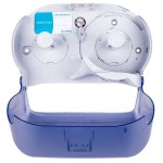 San Jamar R3600TBL Versatwin Double Roll Standard Toilet Tissue Dispenser - Arctic Blue