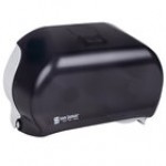 San Jamar R3600TBL Versatwin Double Roll Standard Toilet Tissue Dispenser - Arctic Blue