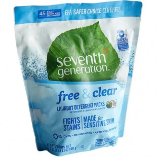 Seventh Generation 22977 Free & Clear 45-Count Laundry Detergent Packs - 8/Case Seventh Generation 22977 Free & Clear 45-Count Laundry Detergent Packs - 8/Case