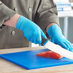 Noble Powder-Free Disposable Blue Hybrid 3.5 Mil Thick Gloves - Large - 1,000/Case Noble Powder-Free Disposable Blue Hybrid 3.5 Mil Thick Gloves - Large - 1,000/Case