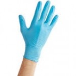 Noble Powder-Free Disposable Blue Hybrid 3.5 Mil Thick Gloves - Large - 1,000/Case