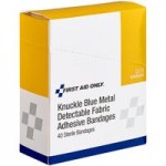 First Aid Only G173 Blue Metal-Detectable Fabric Fingertip Bandage - 25/Box First Aid Only G173 Blue Metal-Detectable Fabric Fingertip Bandage - 25/Box