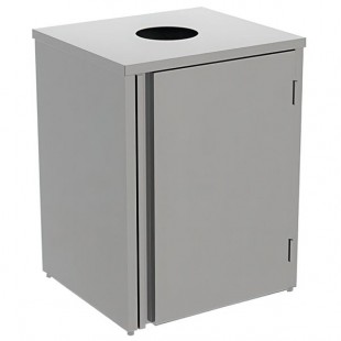 Lakeside 3310 Rectangular Stainless Steel Waste Station with Top Access - 26 1/2