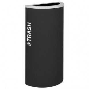 Ex-Cell Kaiser RC-KDHR-T BLX Kaleidoscope Collection Black Texture 8 Gallon Customizable Half Round Trash Can Ex-Cell Kaiser RC-KDHR-T BLX Kaleidoscope Collection Black Texture 8 Gallon Customizable Half Round Trash Can