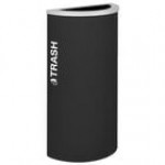 Ex-Cell Kaiser RC-KDHR-T BLX Kaleidoscope Collection Black Texture 8 Gallon Customizable Half Round Trash Can Ex-Cell Kaiser RC-KDHR-T BLX Kaleidoscope Collection Black Texture 8 Gallon Customizable Half Round Trash Can
