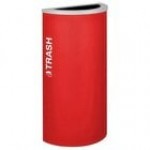 Ex-Cell Kaiser RC-KDHR-T BLX Kaleidoscope Collection Black Texture 8 Gallon Customizable Half Round Trash Can Ex-Cell Kaiser RC-KDHR-T BLX Kaleidoscope Collection Black Texture 8 Gallon Customizable Half Round Trash Can