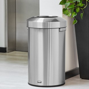 Rubbermaid® Refine 2147584 23 Gallon Stainless Steel Round Trash Can Rubbermaid® Refine 2147584 23 Gallon Stainless Steel Round Trash Can
