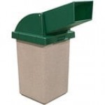 Wausau Tile TF1010 30 Gallon Concrete Square Trash Can with Plastic Pitch-In Lid Wausau Tile TF1010 30 Gallon Concrete Square Trash Can with Plastic Pitch-In Lid