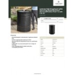 Lancaster Table & Seating 55 Gallon Heavy-Duty Round Black Steel Perforated Outdoor Trash Can with Flat Lid
