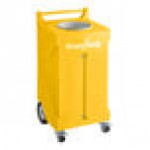 PourAway Cadet 456809 30 Gallon Yellow HDPE Rectangular Liquids Disposal Receptacle