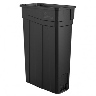 Suncast TCN2030BK 23 Gallon Black Slim Rectangular Trash Can Suncast TCN2030BK 23 Gallon Black Slim Rectangular Trash Can