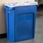 Rubbermaid® 1971257 Slim Jim 64 Qt. / 16 Gallon Blue Rectangular Trash Can Rubbermaid® 1971257 Slim Jim 64 Qt. / 16 Gallon Blue Rectangular Trash Can