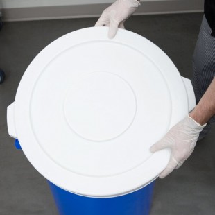 Continental 2001WH Huskee 20 Gallon White Round Trash Can Lid