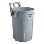 Rubbermaid® BRUTE 2179403 32 Gallon Wheeled Round Gray Trash Can