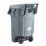 Rubbermaid® BRUTE 2179403 32 Gallon Wheeled Round Gray Trash Can