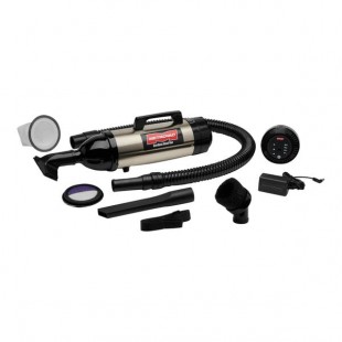MetroVac CHV-S6 Stainless Steel 3-Speed Cordless Handheld Canister Vacuum Cleaner with 2 Batteries, Charger, and Deluxe Tool Kit - 250W