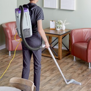 ProTeam 107309 Super Coach Pro 6 Qt. Backpack Vacuum with 101829 Hard Floor Kit with Flat Felt Brush - 120V
