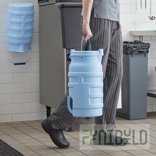 Vollrath 5.75 Gallon Polyethylene Traex® Safety Mate Ice Porter® Ice Bucket with Lid and Hanging Bracket