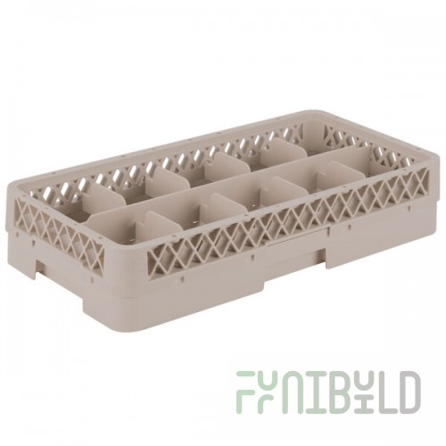 Vollrath HR1C1 Traex® Half-Size Beige 10 Compartment 3 13/16