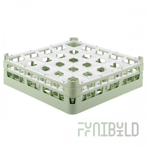 Vollrath 52773 Signature Full-Size Light Green 25-Compartment 4 13/16