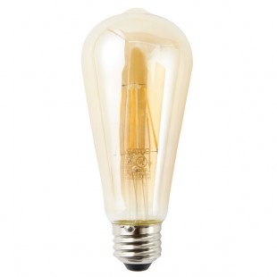 Satco S9579 6.5 Watt (60 Watt Equivalent) Transparent Amber LED Light Bulb - 120V (ST19) Satco S9579 6.5 Watt (60 Watt Equivalent) Transparent Amber LED Light Bulb - 120V (ST19)